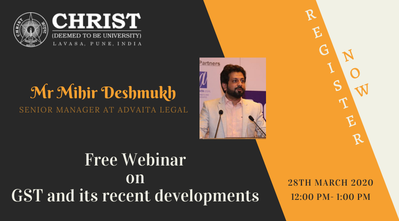 FREE WEBINAR on GST and its recent developments 2020